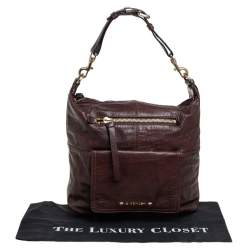 مملوكة مسبقًا Givenchy Dark Brown Leather Hobo