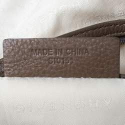 Pre Owned حقيبة ساتشيل جيفنشي عندليب جلد وقماش مونوغرام أخضر/ بني 