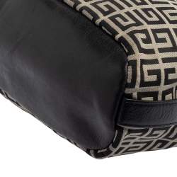 Pre Owned Givenchy Black/White Monogram Canvas and Leather Tote