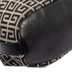 Pre Owned Givenchy Black/White Monogram Canvas and Leather Tote