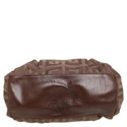 Pre Owned Givenchy Brown Signature Fabric and Leather Tote