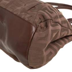 Pre Owned Givenchy Brown Signature Fabric and Leather Tote