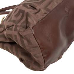 Pre Owned Givenchy Brown Signature Fabric and Leather Tote