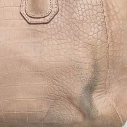 Pre Owned حقيبة جيفنشي أنتيغونا جلد بنقشة التمساح بيج متوسطة