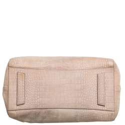 Pre Owned حقيبة جيفنشي أنتيغونا جلد بنقشة التمساح بيج متوسطة