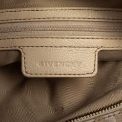 Pre Owned Givenchy Beige Monogram Canvas and Leather Hobo