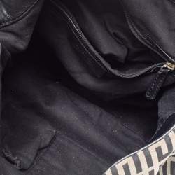 Pre Owned Givenchy Beige/Black Monogram Canvas And Leather Hobo