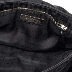 Pre Owned حقيبة كتف جيفنشي نايلون مونوغرامي سوداء بقلاب 