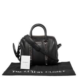 Givenchy Black Leather Mini Chain Animation Lucrezia Duffel Bag