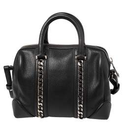 Givenchy Black Leather Mini Chain Animation Lucrezia Duffel Bag