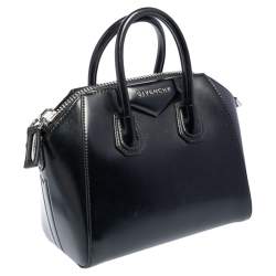 Pre Owned Givenchy Black Leather Mini Antigona Satchel