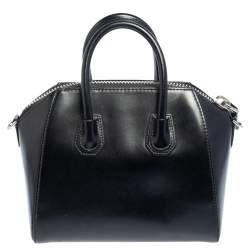 Pre Owned Givenchy Black Leather Mini Antigona Satchel