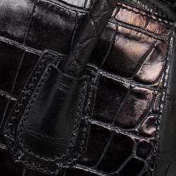 Pre Owned حقيبة ساتشل جيفنشي أنتيغونا جلد نقشة التمساح سوداء