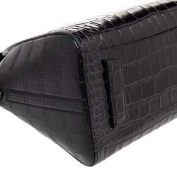 Pre Owned حقيبة ساتشل جيفنشي أنتيغونا جلد نقشة التمساح سوداء