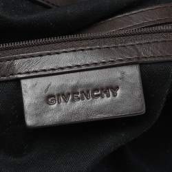Pre Owned Givenchy Brown Monogram Canvas And Leather Hobo