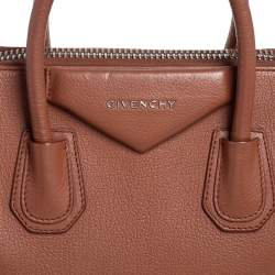 Pre Owned Givenchy Brown Leather Small Antigona Satchel