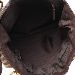 Pre Owned Givenchy Brown/Beige Signature Canvas And Leather Hobo