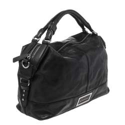 Pre Owned Givenchy Black Leather Zip Shoulder Bag
