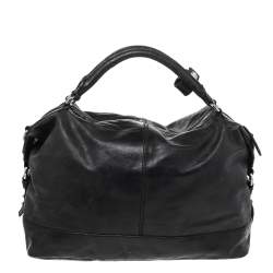 Pre Owned Givenchy Black Leather Zip Shoulder Bag