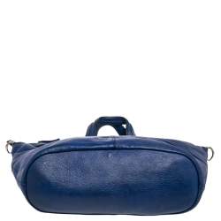 Pre Owned Givenchy Blue Leather Nightingale Tote