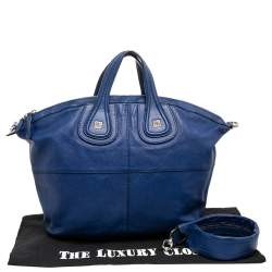 Pre Owned Givenchy Blue Leather Nightingale Tote