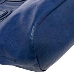 Pre Owned Givenchy Blue Leather Nightingale Tote