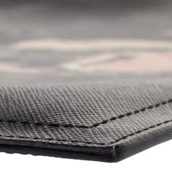 مملوكة مسبقًا Givenchy Black Coated Canvas Rottweiler Face Clutch