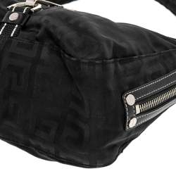 Pre Owned Givenchy Black Monogram Nylon Hobo