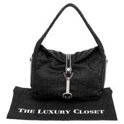 Pre Owned Givenchy Black Monogram Nylon Hobo