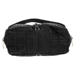 Pre Owned Givenchy Black Monogram Nylon Hobo