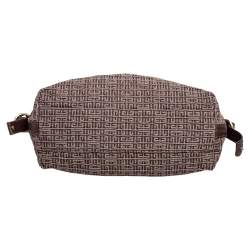 مملوكة مسبقًا حقيبة جيفنشي باغويت جلد وقماش مونوغرامي بني