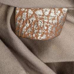 Pre Owned Givenchy Gold/Beige Pebbled Leather Hobo