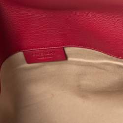 Pre Owned Givenchy Red Leather Antigona Envelope Clutch