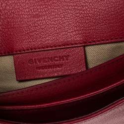 Pre Owned Givenchy Red Leather Antigona Envelope Clutch