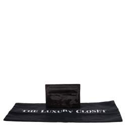 Pre Owned Givenchy Brown Patent Leather Card Holder