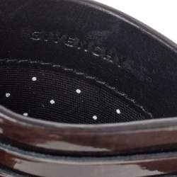 Pre Owned Givenchy Brown Patent Leather Card Holder