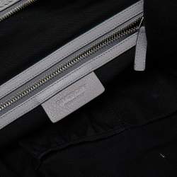 Pre Owned Givenchy Grey Leather Medium Nightingale Satchel