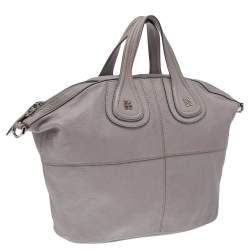 Pre Owned Givenchy Grey Leather Medium Nightingale Satchel