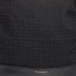 Pre Owned Givenchy Black Monogram Canvas And Leather Hobo