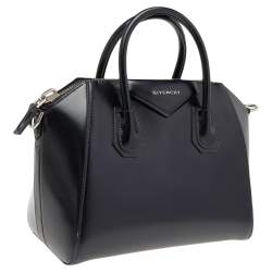 Pre Owned Givenchy Black Leather Small Antigona Satchel