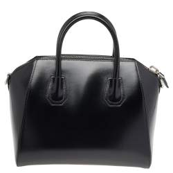 Pre Owned Givenchy Black Leather Small Antigona Satchel