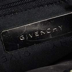 Pre Owned Givenchy Black Leather And Canvas Hobo
