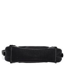 Pre Owned Givenchy Black Leather And Canvas Hobo