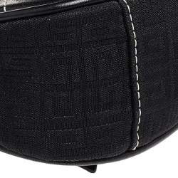 Pre Owned Givenchy Black Leather And Canvas Hobo