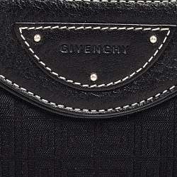 Pre Owned Givenchy Black Leather And Canvas Hobo