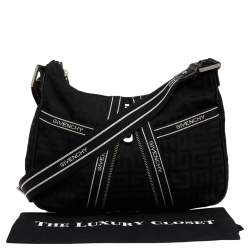 Pre Owned Givenchy Black Signature Canvas Shoulder Bag