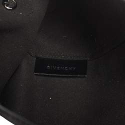 Pre Owned Givenchy Black/White Leather Stargate Logo Tote