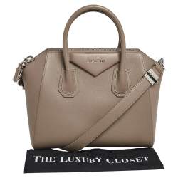 Pre Owned حقيبة ساتشل جيفنشي أنتيغونا جلد رصاصي صغيرة