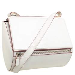 Pre Owned Givenchy White Leather Medium Pandora Box Bag