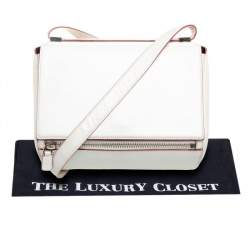 Pre Owned Givenchy White Leather Medium Pandora Box Bag